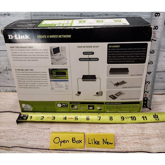 D-Link (EBR-2310) Ethernet Broadband Router! Open Box! Retail $110! - Picture 3 of 4